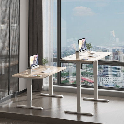 Büro-Schreibtisch aus Edelstahl, elektrischer Sitz-Stand-Tisch mit motorisierter Höhenregelung