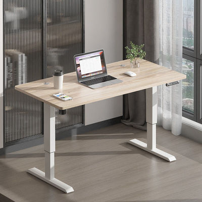 Büro-Schreibtisch aus Edelstahl, elektrischer Sitz-Stand-Tisch mit motorisierter Höhenregelung