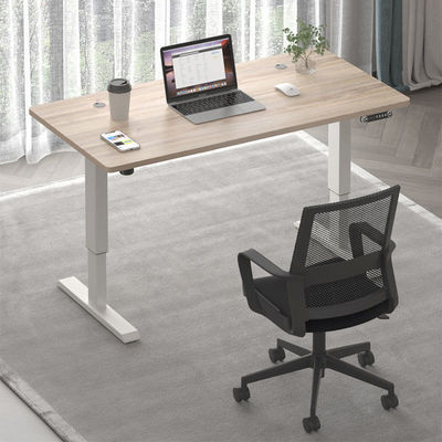 Büro-Schreibtisch aus Edelstahl, elektrischer Sitz-Stand-Tisch mit motorisierter Höhenregelung