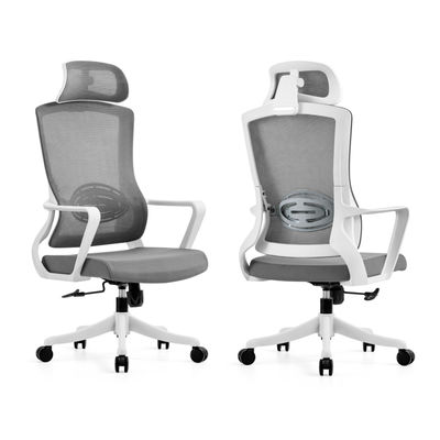 Ergonomischer Bürostuhl aus Aluminium mit Fußstütze für modernen Stil