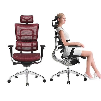 Moderner Bürostuhl mit Massivholzbeinen, Armlehne und Lendenstütze