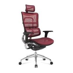 Moderner Bürostuhl mit Massivholzbeinen, Armlehne und Lendenstütze