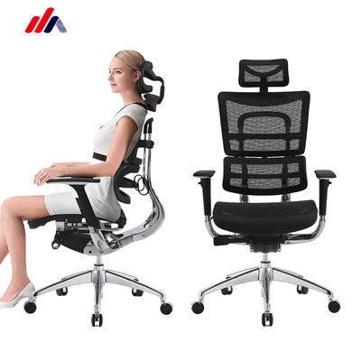 Verstellbarer Aluminium-Basis Hochrücken Dreh-Ergonomischer Stuhl für Büromöbel