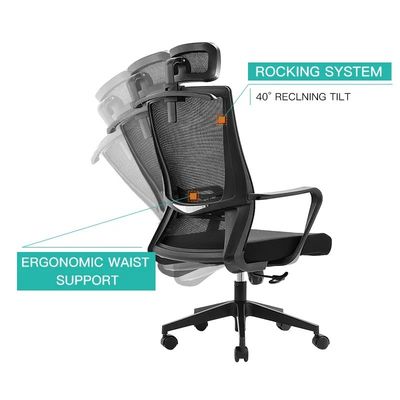 Bequemer Executive Ergonomische Mesh Bürostuhl für Besuchertreffen und Konferenzen