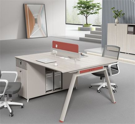 Wohnzimmer Büromöbel 4 Personen Mitarbeiter Tisch mit modularer Arbeitsstation und Schublade