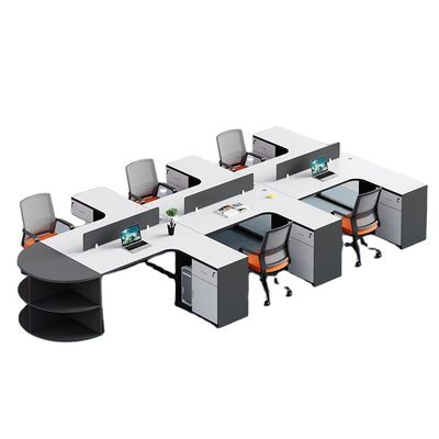 Aluminium-Rahmen-Panel/Gewebe/Stahl-Büro-Schreibtisch- und Stuhlkombination