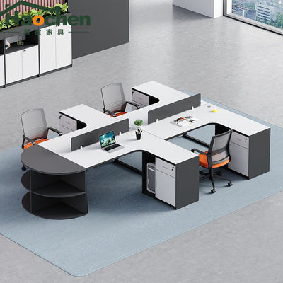 Aluminium-Rahmen-Panel/Gewebe/Stahl-Büro-Schreibtisch- und Stuhlkombination