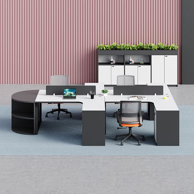 Aluminium-Rahmen-Panel/Gewebe/Stahl-Büro-Schreibtisch- und Stuhlkombination