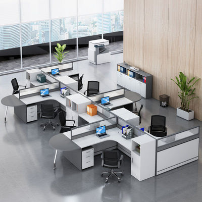 Aluminium-Rahmen-Panel/Gewebe/Stahl-Büro-Schreibtisch- und Stuhlkombination
