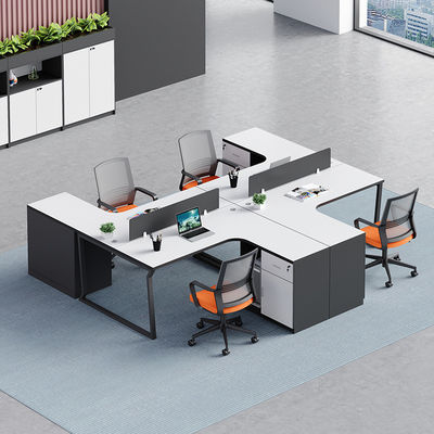 Aluminium-Rahmen-Panel/Gewebe/Stahl-Büro-Schreibtisch- und Stuhlkombination