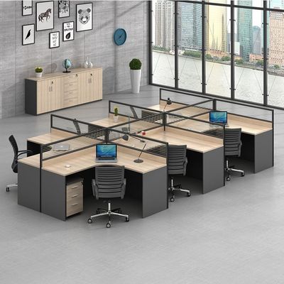 25 mm Dicke Tischplatte Arbeitsplatzmöbel für Schulleitung Schreibtisch mit Trennwand