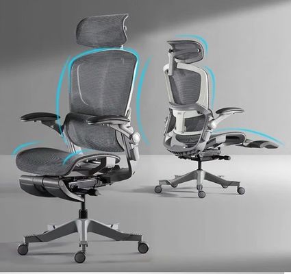 Customisierter Boss Drehbüro-Stuhl mit verstellbarer Fußstütze und Aluminium-Metall-Armstütze